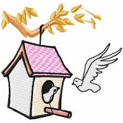 Bird Houses Embroidery Design 6 Bird Houses Embroidery Design 6